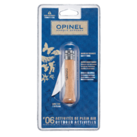 Opinel 000404 - 7cm Stainless Steel Slimline Outdoor Knife, No 6, Blister Pack (Hardwood Beech Handle)