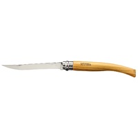 Opinel 001145 - 12cm Stainless Steel Slimline Outdoor Knife, No 12 (Olivewood Handle)