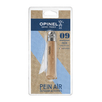 Opinel 001254 - 9cm Stainless Steel Slimline Outdoor Knife, No 9, Blister Pack (Hardwood Beech Handle)
