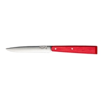 Opinel 001595 - 11cm Stainless Steel Bon Appetit Table/Steak Knives (Box of 12 with Red Handles)