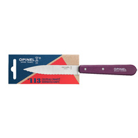Opinel 001919  - 10cm Stainless Steel Serrated Paring Knife (Plum Handles)