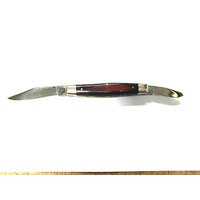 George Wostenholm Twin Blade Stockman's Knife with Laminated Rosewood Scales