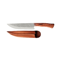Tramontina 22869108 - 20cm Nomade Stainless Steel Churrasco Meat Knife (Wood Handle & Leather Sheath)