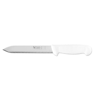 Victory Knives 234117115  - 2.5mm x 17cm Stainless Steel Serrated Diving Knife (White Plastic Handle)