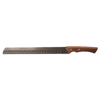 Tramontina 22842112 - 300mm Blackened Stainless Steel Churrasco Brisket Slicer (Wood Handle)