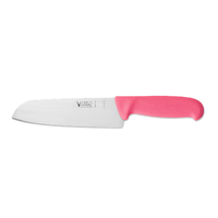 Victory Knives 2500018200 - 2.5mm x 18cm Stainless Steel Santoku Chefs Knife (Pink Progrip Handle)