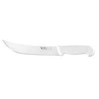 Victory Knives 250022111 - 2.5mm x 22cm Stainless Steel Steak Knife (White Plastic Handle)
