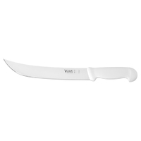 Victory Knives 250025111 - 2.5mm x 25cm Stainless Steel Steak Knife (White Plastic Handle)