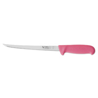 Victory Knives 250622200PINK - 2.5mm x 22cm Stainless Steel Narrow Filleting Knife (Pink Progrip Handle)