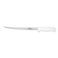 Victory Knives 250625115  - 2.5mm x 25cm Stainless Steel Narrow Filleting Knife (White Plastic Handle)