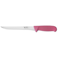 Victory Knives 250820200PINK - 2.5mm x 20cm Stainless Steel Straight Filleting Boning Knife (Pink Progrip Handle)