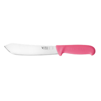 Victory Knives 260020200Pink - 2.5mm x 20cm Stainless Steel Bullnose Butchers Knife (Pink Progrip Handle)