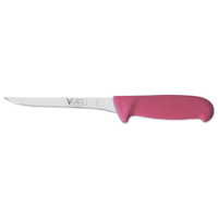 Victory Knives 2700015200PINK - 2.5mm x 15cm Stainless Steel Narrow Straight Boning Knife (Pink Progrip Handle)