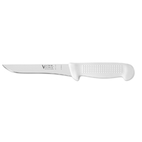 Victory Knives 271015115 - 2.5mm x 15cm Stainless Steel Straight Boning Knife (White Plastic Handle)