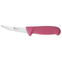 Victory Knives 272010200PINK - 2.5mm x 10cm Stainless Steel Curved Boning/Poultry Knife (Pink Progrip Handle)