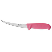 Victory Knives 272015200PINK - 2.5mm x 15cm Stainless Steel Narrow Curved Boning Knife (Pink Progrip Handle)