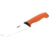 EKA 30080 - 15cm Stainless Steel Butchers Knife (Orange Santoprene Handle) 