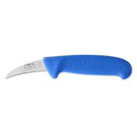 Victory Knives 330506202 - 2mm x 6cm Stainless Steel Curved Peeling/Packing Knife (Blue Progrip Handle)