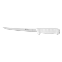 Victory Knives 350620115 - 2mm x 20cm Stainless Steel Flexible Narrow Filleting Knife (White Plastic Handle)