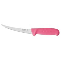 Victory Knives 372015200PINK - 2mm x 15cm Stainless Steel Flexible Narrow Curved Boning Knife (Pink Progrip Handle)