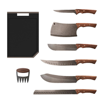 Tramontina 38599244 - Churrasco Black Stainless Steel  BBQ Knife Collection (8 Piece Set)