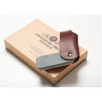 Gransfors Bruk 4035  - Natural Axe Stone (course 100-200 grit / fine 500-1000 grit) with Leather Cover 