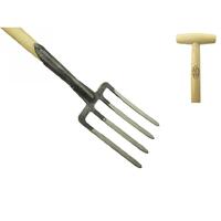 DeWit 5102  - 900mm, 4 Prong Garden Fork (Ash Wood T Handle)