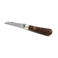 Joseph Rodgers 61EPol - 60mm Polished Stainless Steel Lambsfoot Folding Knife (Laminated Rosewood Scales Handle)