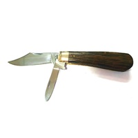 Joseph Rodgers 77DOSat - 55mm Clip Point Knife & 40mm Spearpoint Pen Knife (Dark Oak Scales)