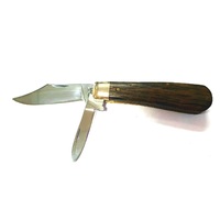 Joseph Rodgers 55mm Clipt Point & a 40mm Spearpoint Pen Knife with Dark Oak Scales