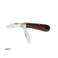 Joseph Rodgers 78EPOL - 55mm Clip Point Knife & 50mm Castrator Knife Laminated Rosewood