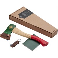 Hultafors 840011 - Hults Bruk 325 Anniversary Axe 375mm, Polished Edge, Leather Sheath (Includes Key Ring with Iconic Ship Nail)