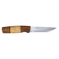 Helle BraKar 126mm blade, birch & walnut handle