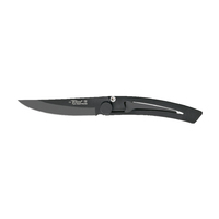 Claude Dozorme CD.140.91N  - 9cm Black Teflon Coated Stainless Steel Pocket Knife (Teflon Coated Stainless Steel Handle)