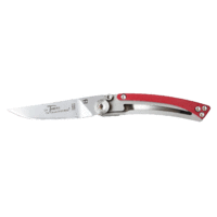 Claude Dozorme CD.179.96 - 8cm Swarovski Series Stainless Steel Pocket Knife (Liner Lock, Red Handle with White Diamantes)