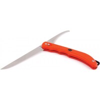 EKA EKA784602 - 130mm Stainless Steel Duo (Gut/Fillet) Knife (Orange Eka Proflex Handle)
