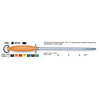 Egginton EP203143 - 14" Fine Cut Sharpening Steel, Oval (Black Handle)