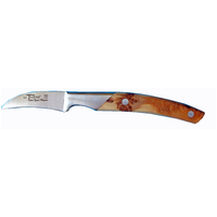Goyon Chazeau GC5030 - 7cm Stainless Steel Curved Peeling Knife (Juniper Wood Handle)