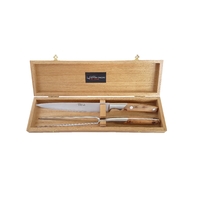Goyon Chazeau GCsetJ  - Stainless Steel Knife & Fork Carving Set (Juniper Handles)