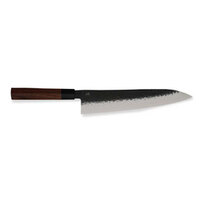 Shikisai Miyako GENGyoto240 - 240mm Stainless Steel, Shikisai Gen Chefs Knife (Dark Brown Laminted Wood Handle)