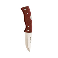 Helle RaudM - 69mm Sandvik 12C27 Stainless Steel Folding Knife (Red Birch Handle with Clip)