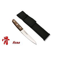 Kanetsune KB-237Hone - 140mm Carbon Steel Hone Knife (Rosewood Handle with Nylon Sheath)