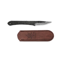 Kanetsune KB421Hayashi - 65mm White Steel Hayashi Blade (White Steel Handle with Leather Sheath)