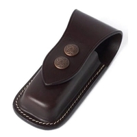 Rugged Luxury Leather Large Horizontal Pocket Knife Pouch - LH2L