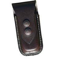 Rugged Luxury Leather Small Horizontal Pocket Knife Pouch - LH2S
