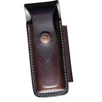 Rugged Luxury Leather Large Horizontal Pocket Knife Pouch - LHL