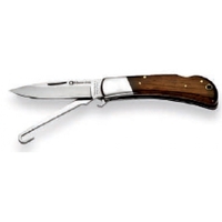 Maserin M1262LGST - 75mm Stainless Steel Hunting Knife with Skinner (Walnut Handle)