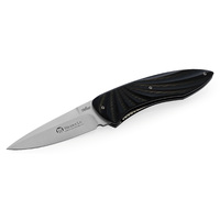 Maserin M383G10N - 85mm HRC 60 Stainless Steel Elegant Knife (Black G10 Handle)
