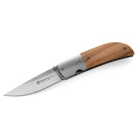 Maserin M388OL - 70mm Stainless Steel ATTI Folding Knife (Olive Wood Handle with Blade Bolster)