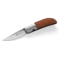 Maserin M388R - 70mm Stainless Steel ATTI Folding Knife (Briar Wood Handle with Blade Bolster)